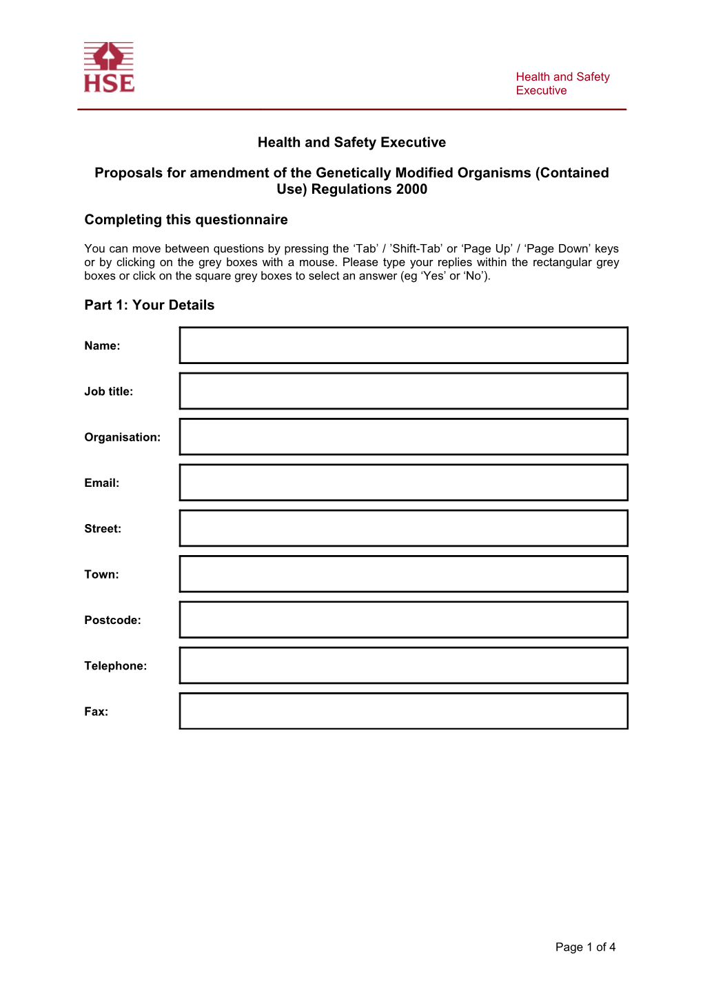 LPG Response Collection Template