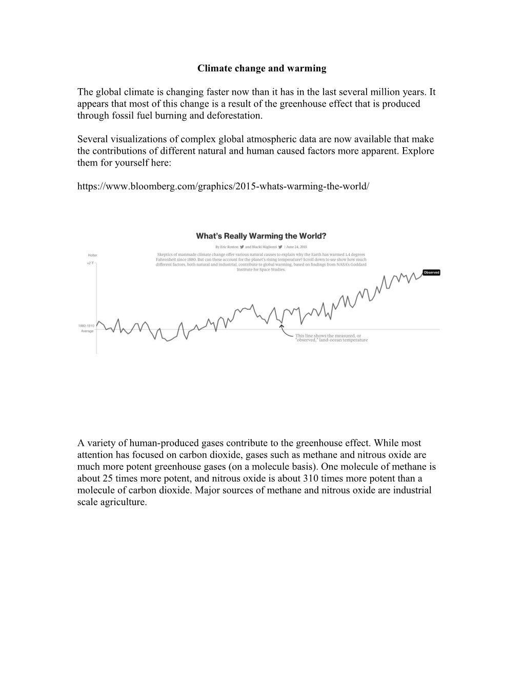 Climate Change and Warming