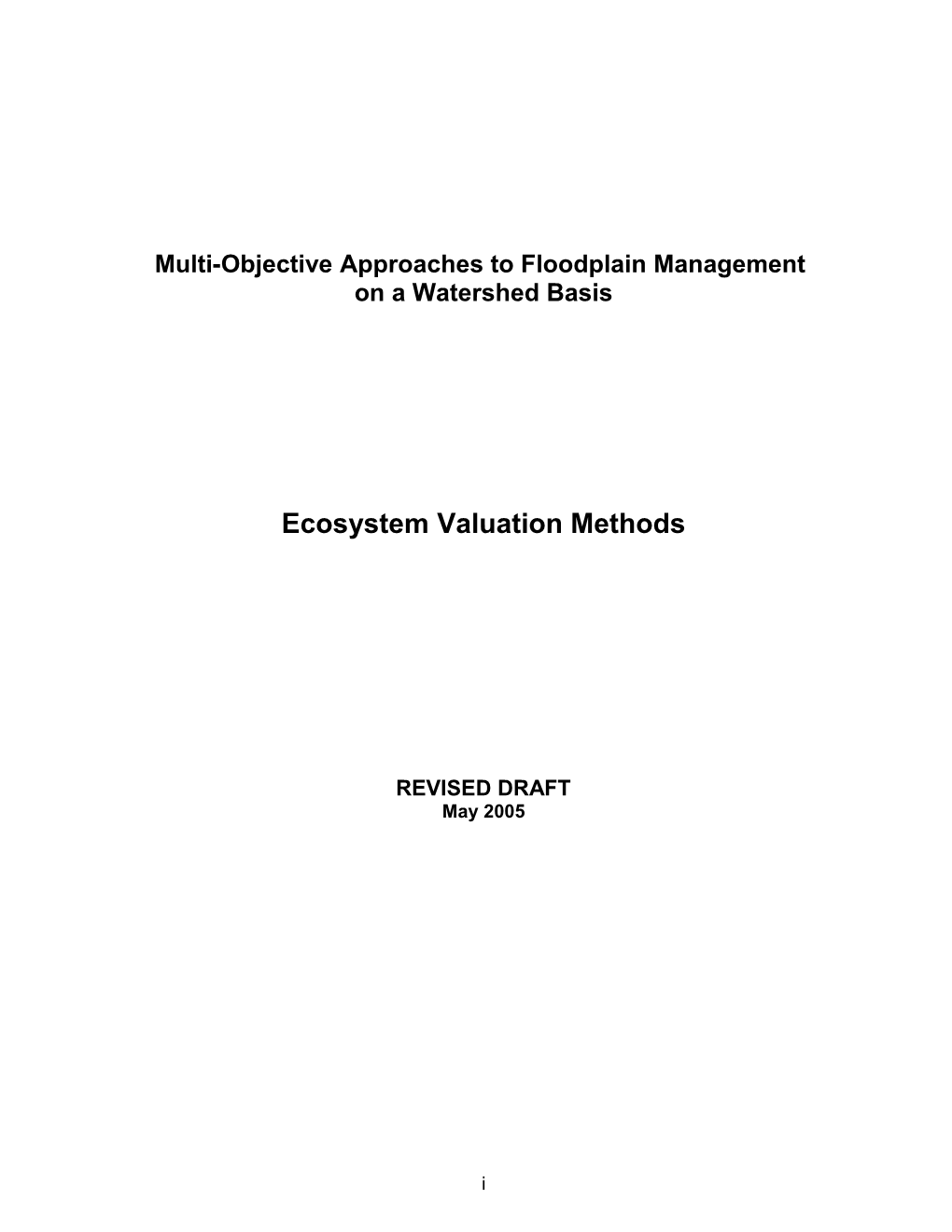 Multi-Objective Approaches to Floodplain