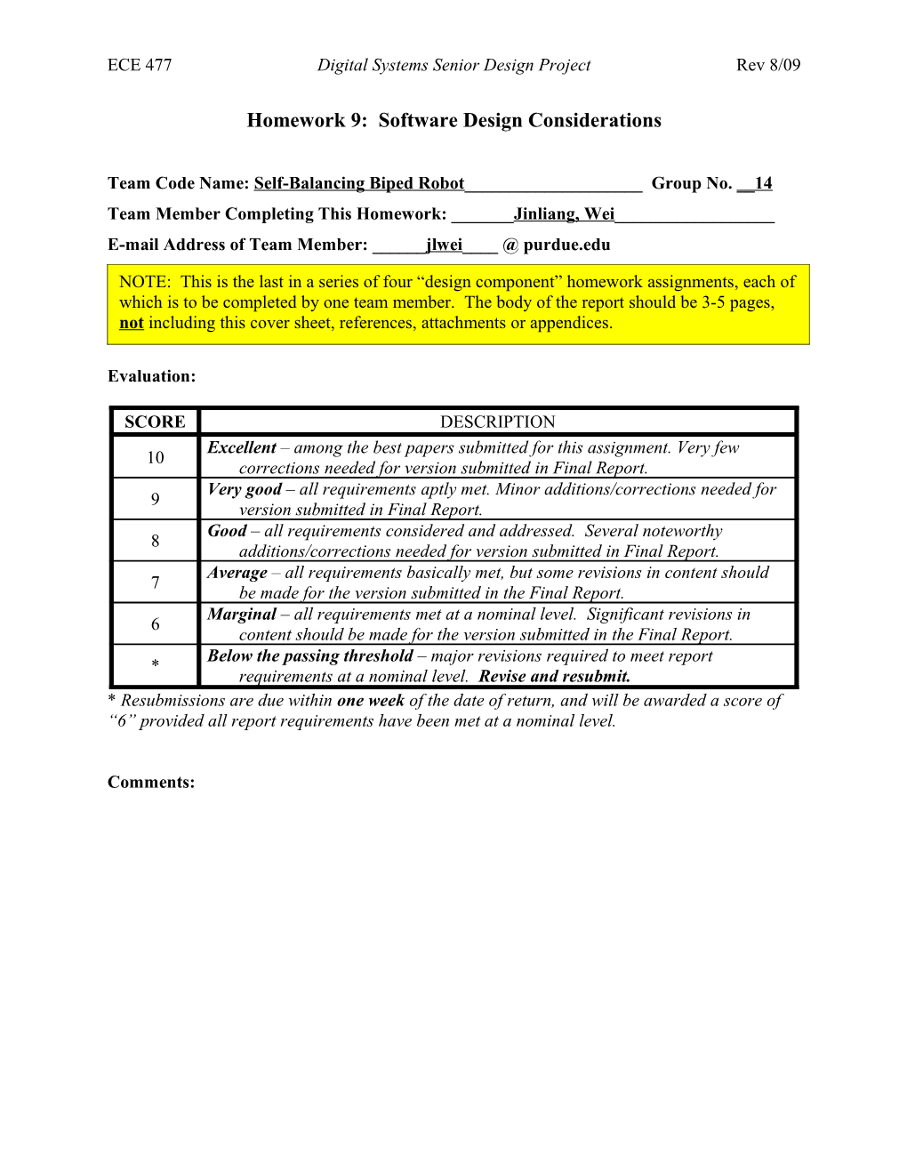 ECE 477 Digital Systems Senior Design Project Rev 8/09 s3