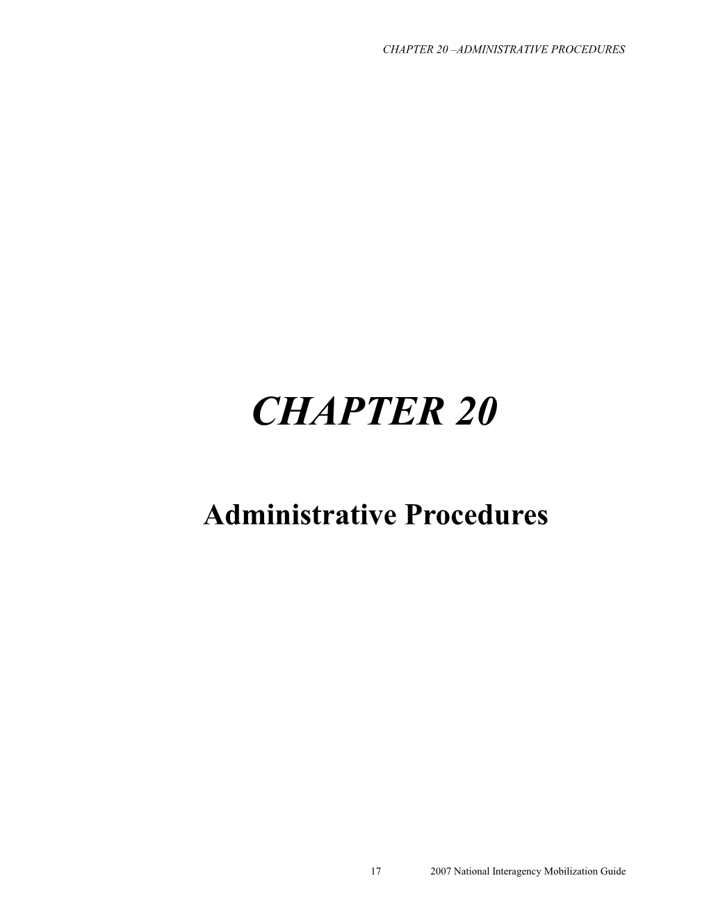 Administrative Procedures