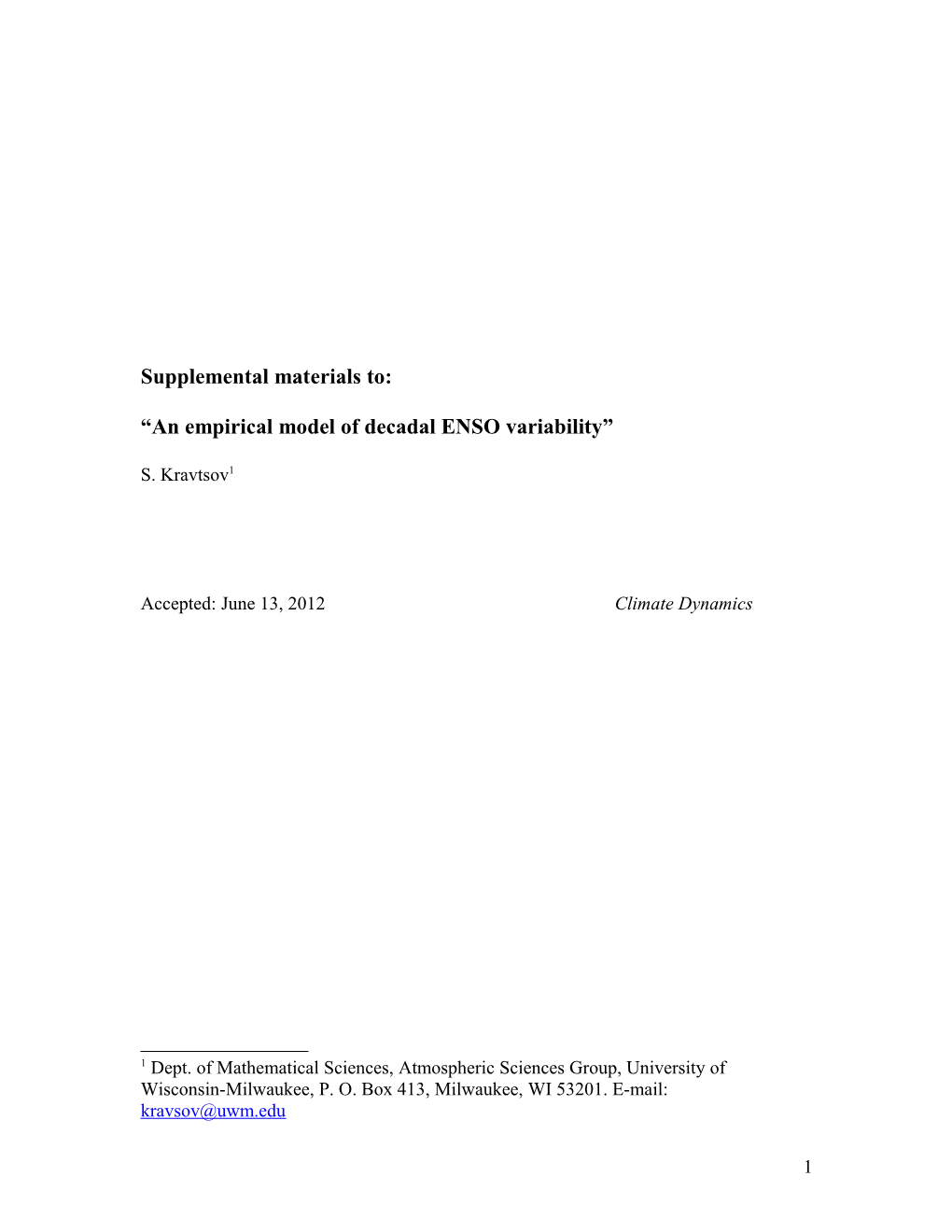 An Empirical Model of Decadal ENSO Variability