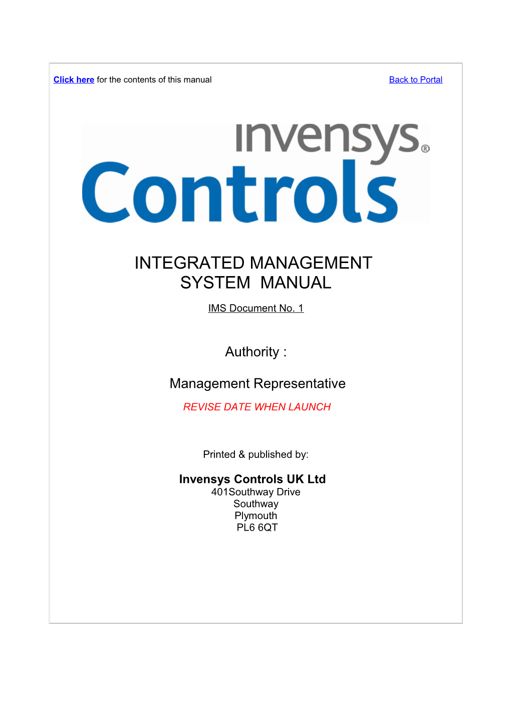Integrated System Manual