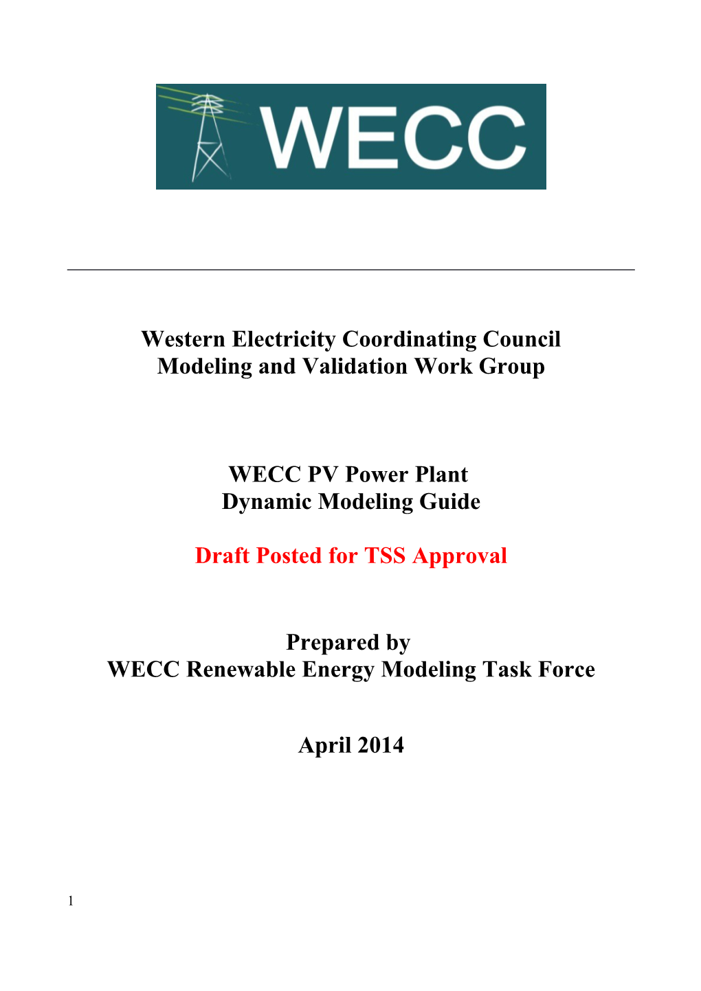 WECC WPP Power Flow Modeling Guidelines