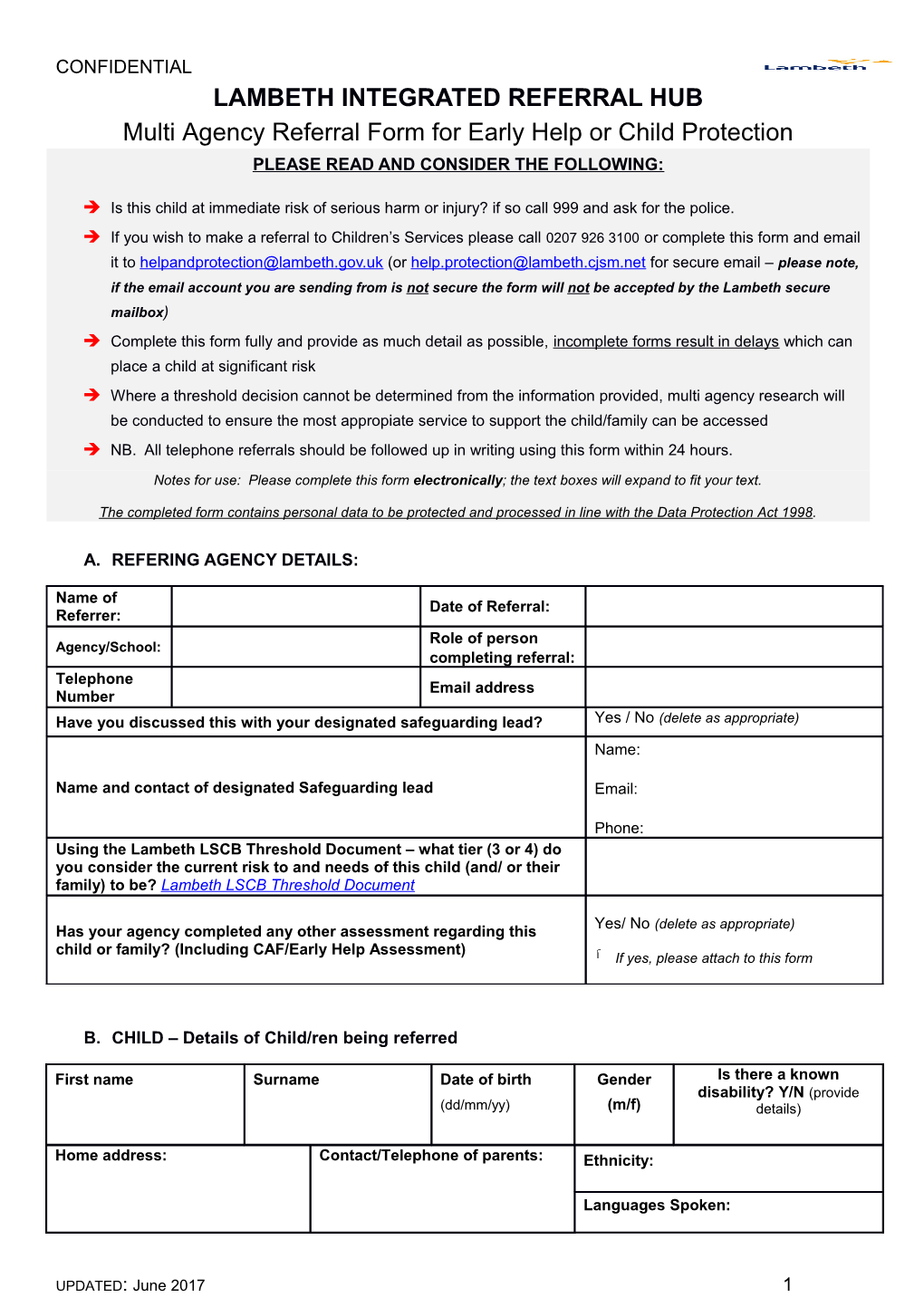 Lambeth Integrated Referral Hub