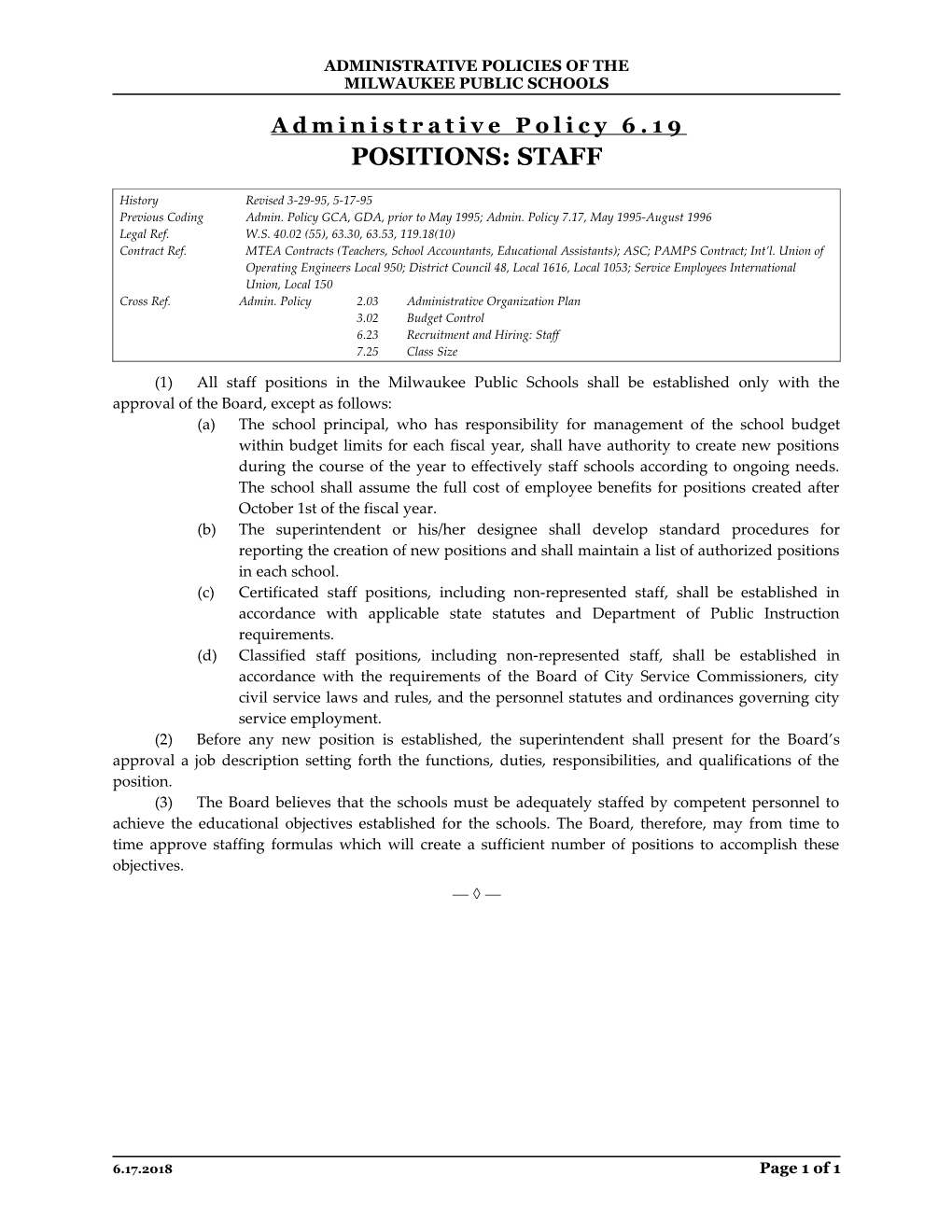 Administrative Policy 6.19 Page 2 of 2