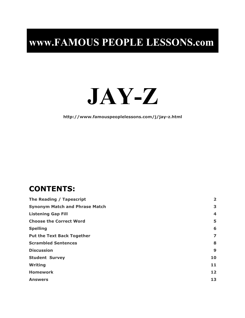 Famous People Lessons - Jay-Z