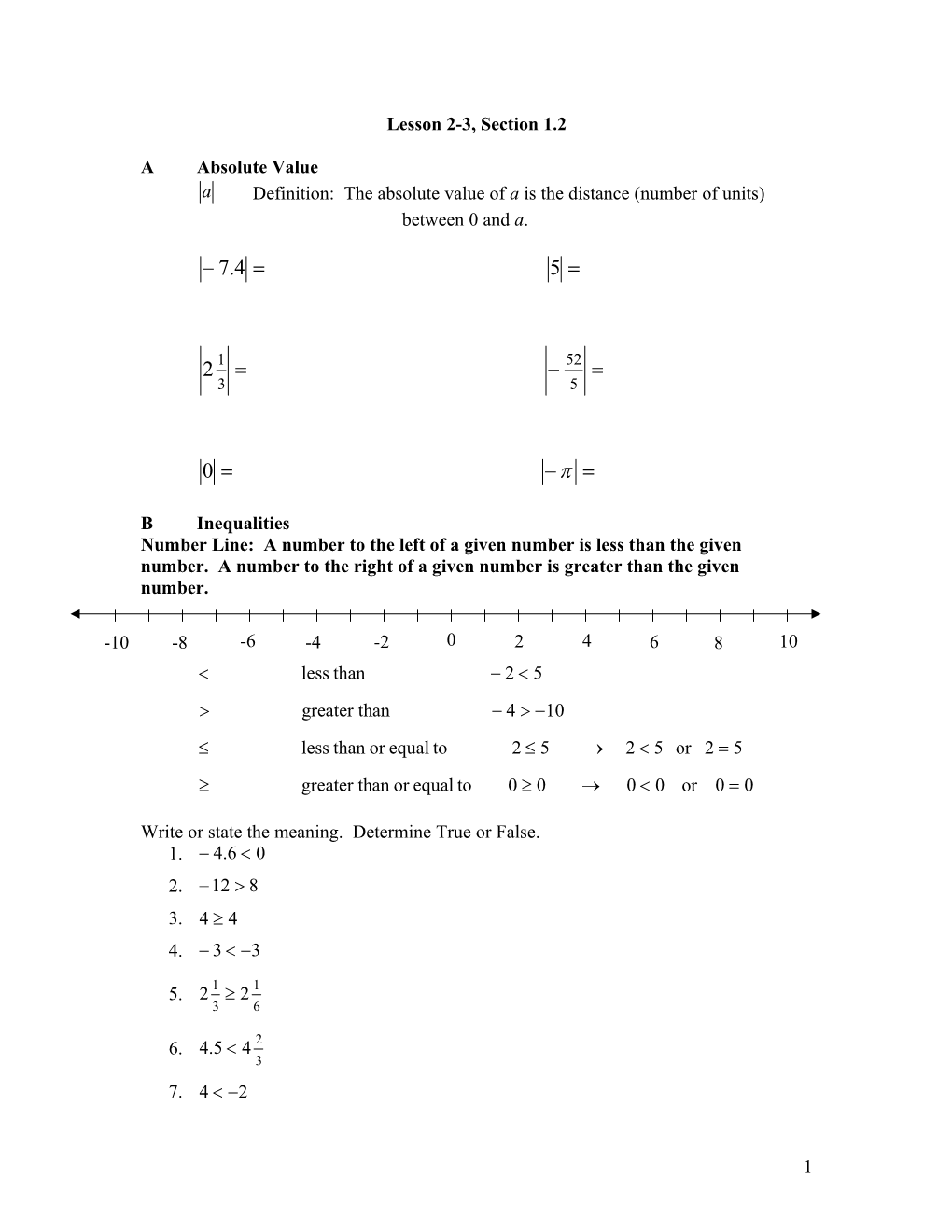 Lesson 2-3, Section 1.2