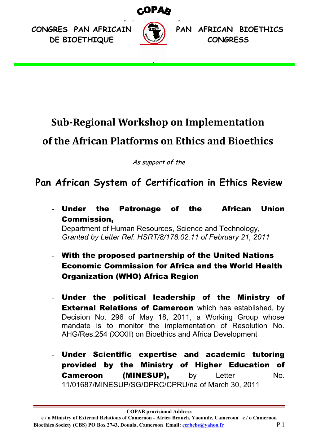 Sub-Regional Workshop on Implementation