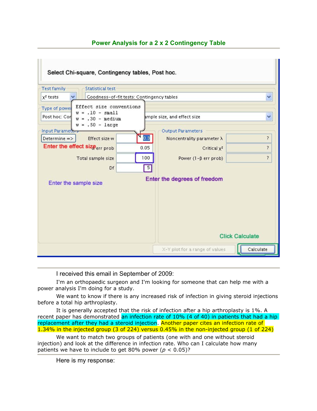 I'm an Orthopaedic Surgeon and I'm Looking for Someone That Can Help Me with a Poweranalysis