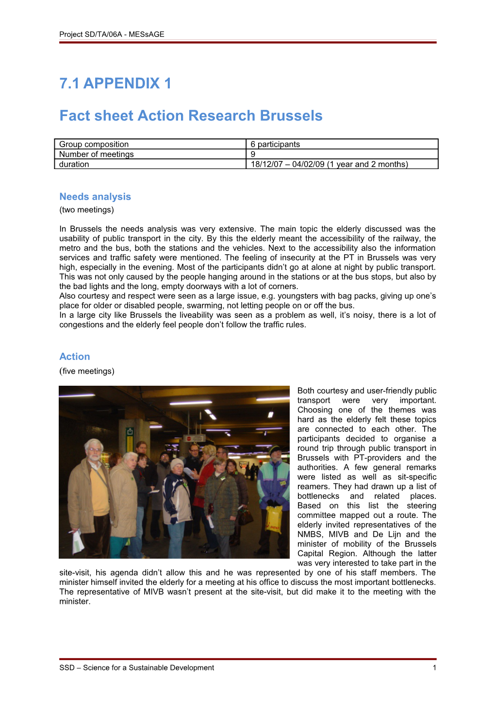 Fact Sheet Action Research Brussels