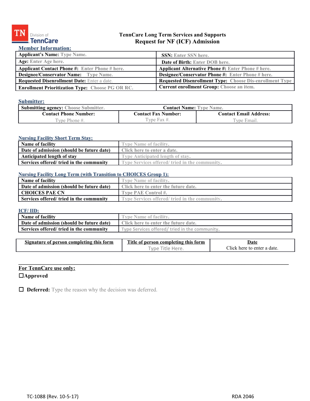 Tenncare Long Term Services and Supports