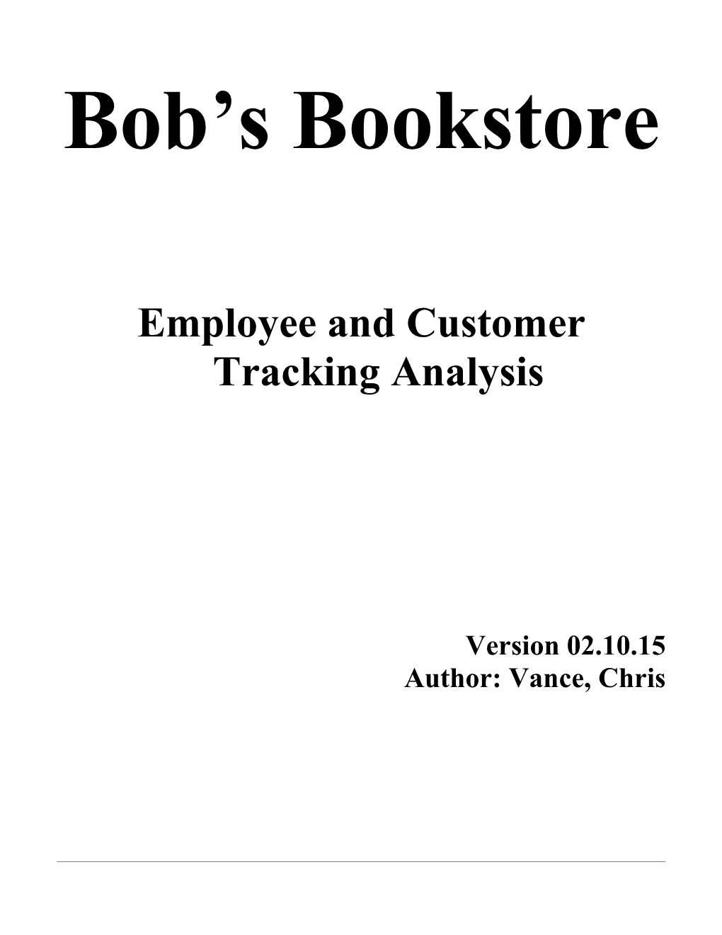 Employee and Customer Tracking Analysis