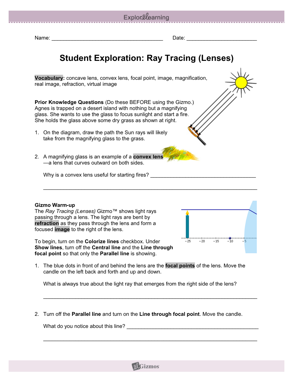 Student Exploration Sheet: Growing Plants s17