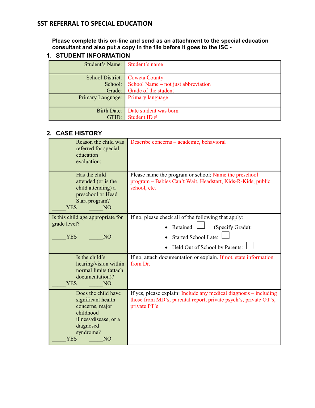 Revised Eligibility Report