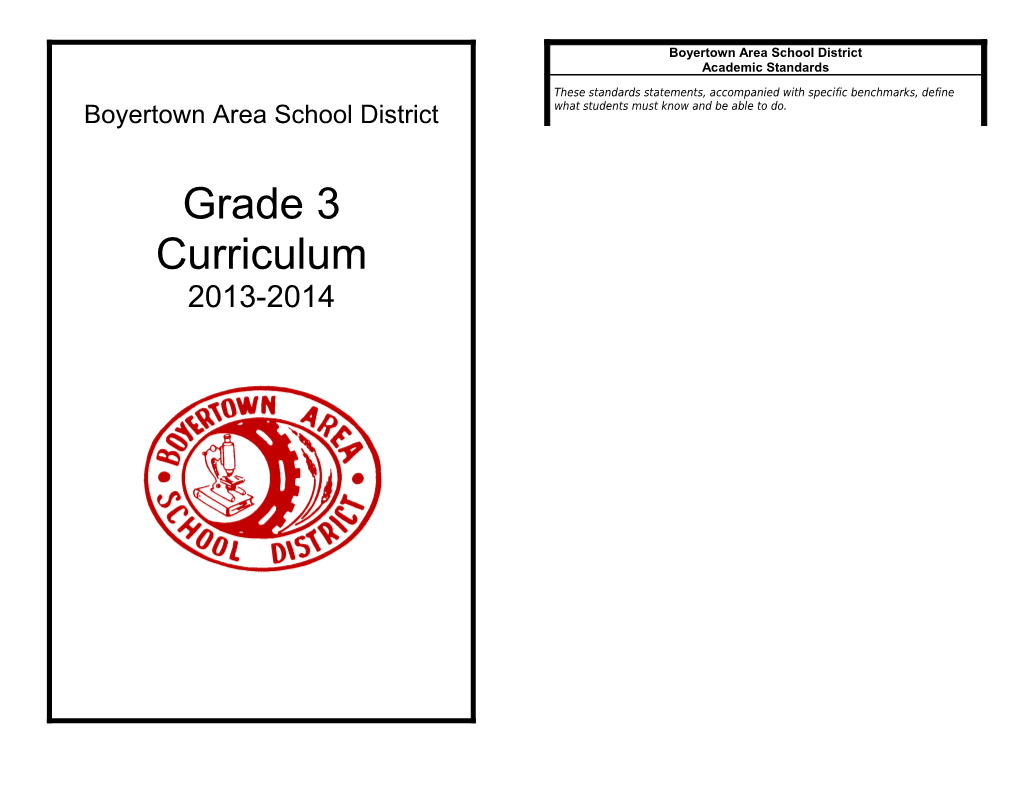 This Booklet Has Been Prepared by the Staff and Administration of the Elementary Schools