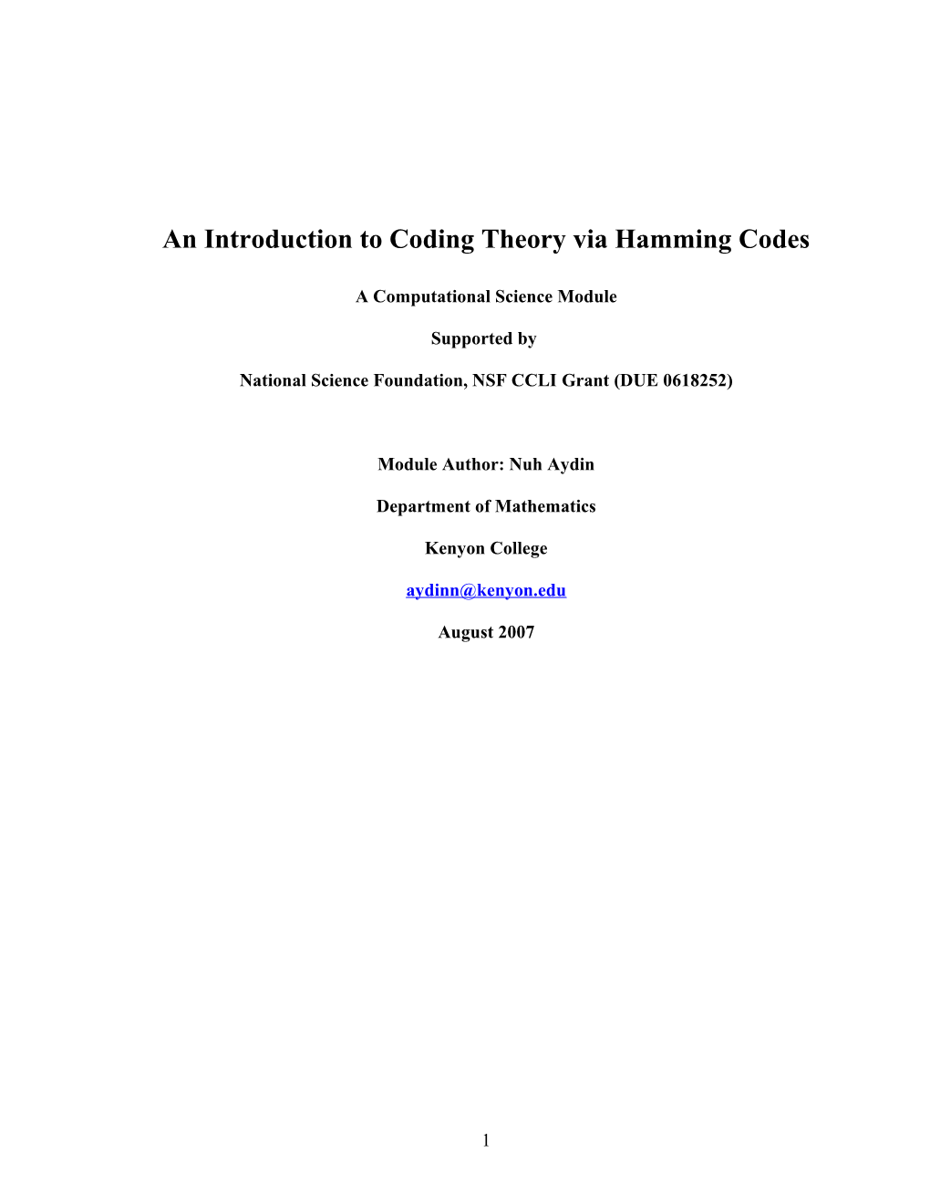 A Great Course to Enhance Undergraduate Mathematics Curriculum: Coding Theory and Cryptography