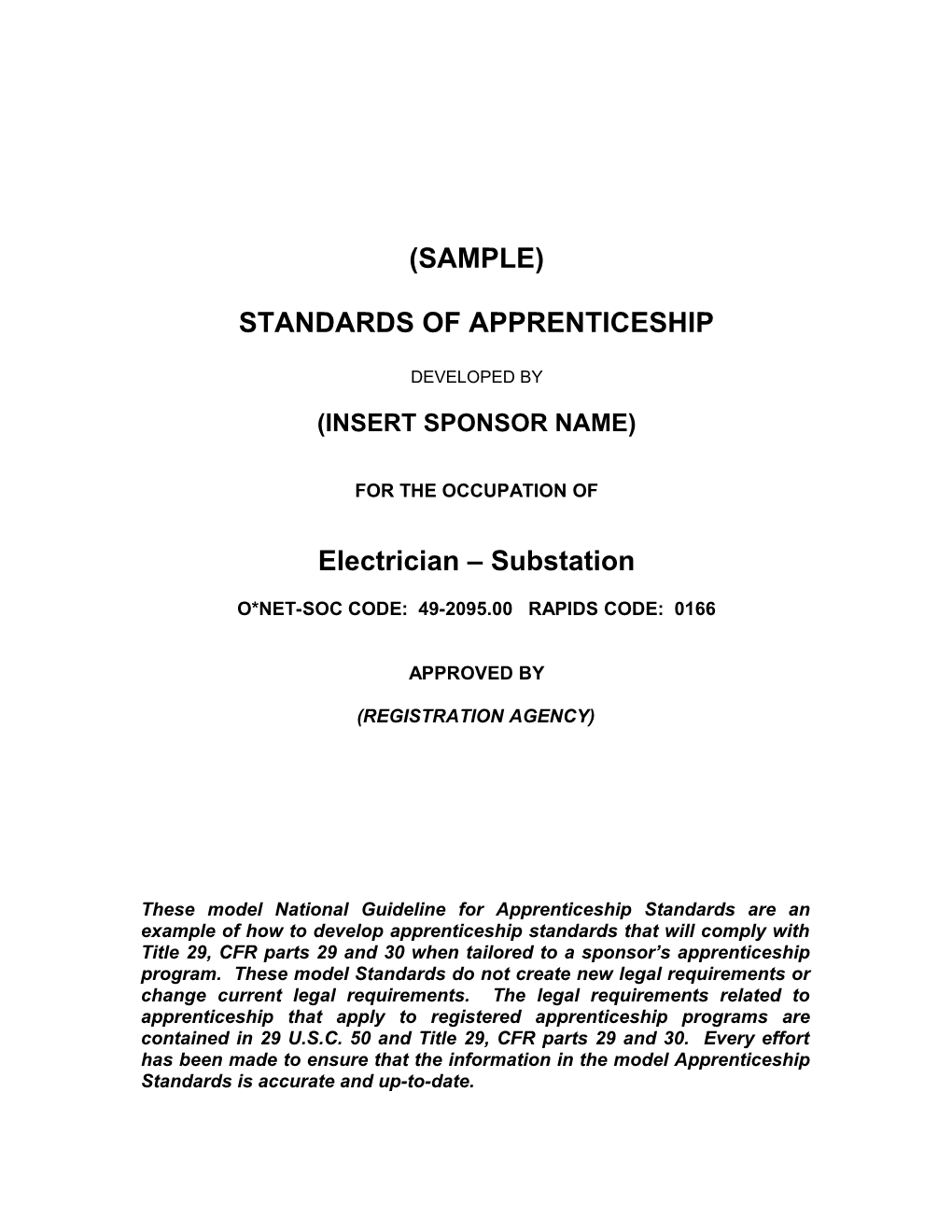 Standards of Apprenticeship
