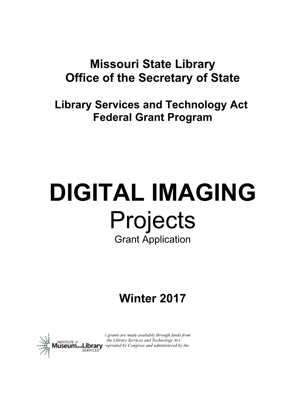 Digital Imaging Grant Application