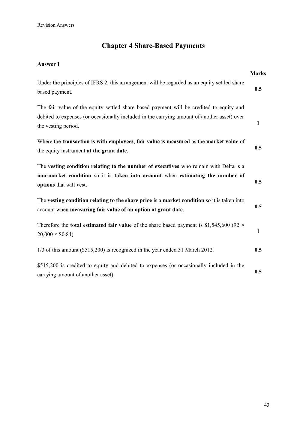 Chapter 4 Share-Based Payments