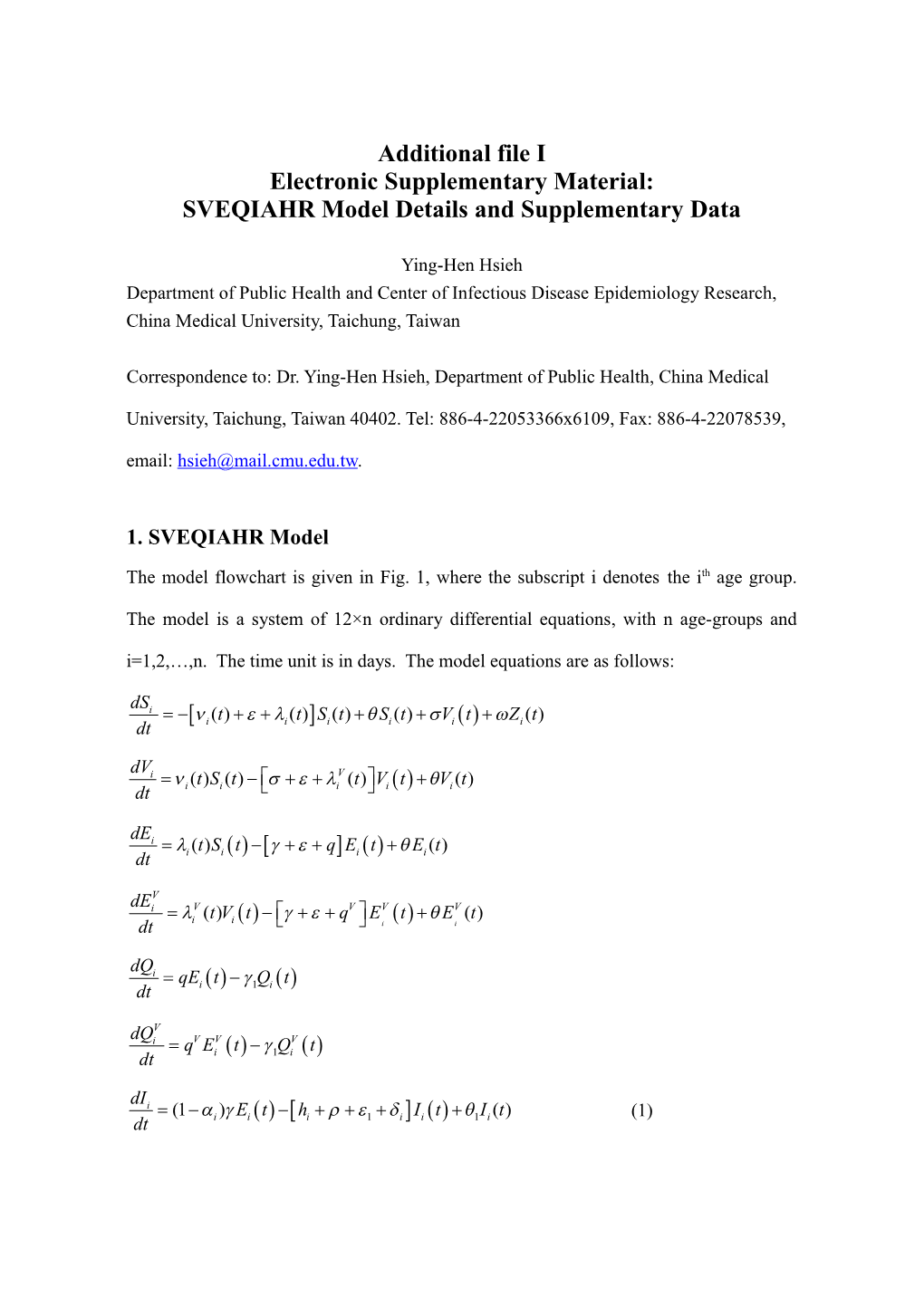 We Consider the Following Equations