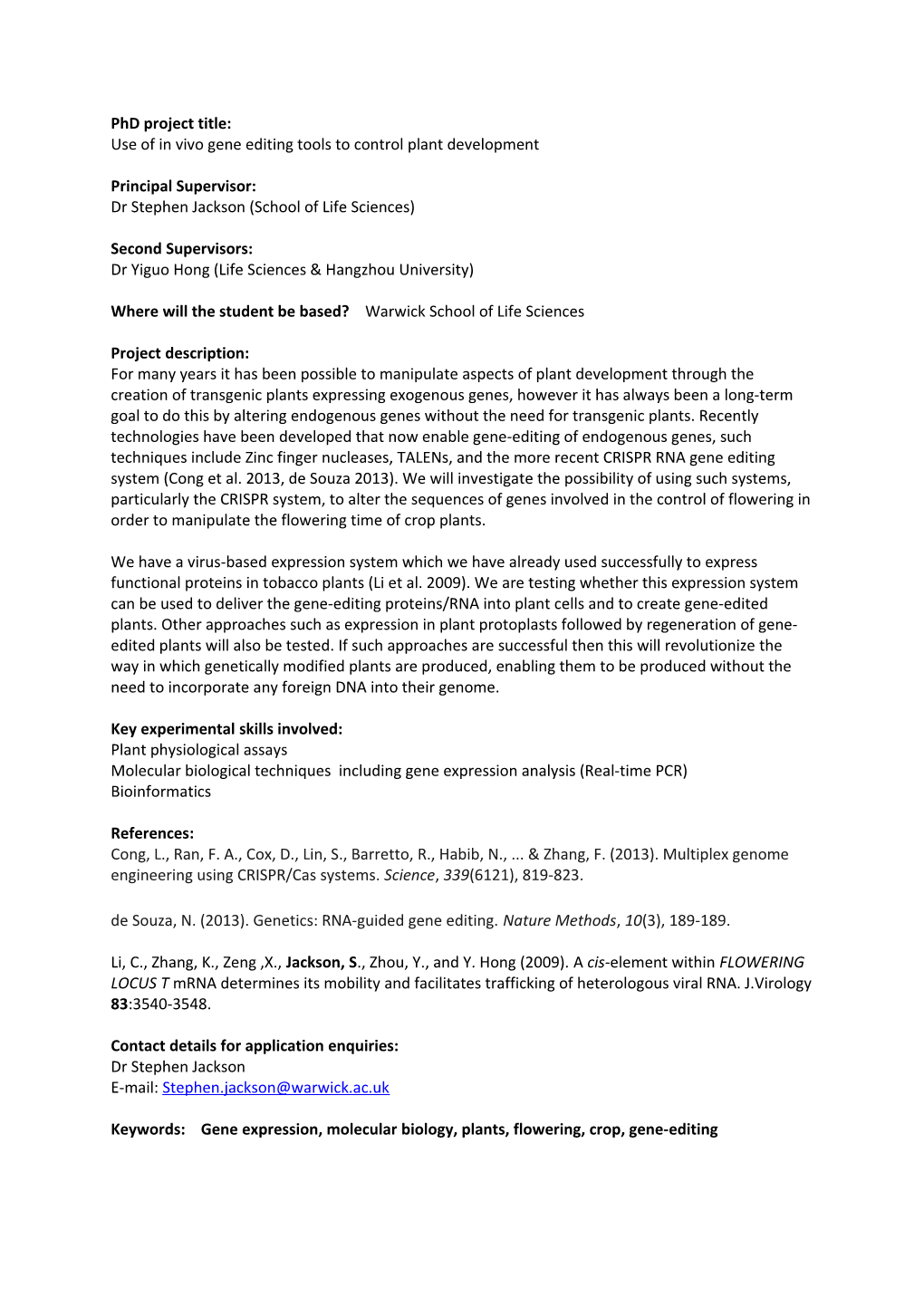 Phd Project Proposal Template 2012-13