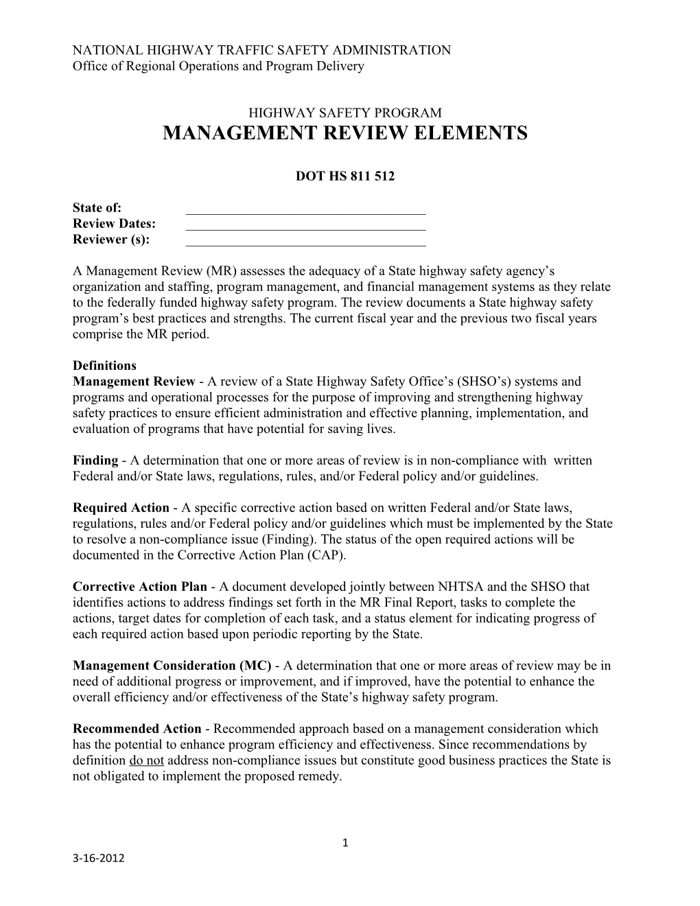 National Highway Traffic Safety Administration s4