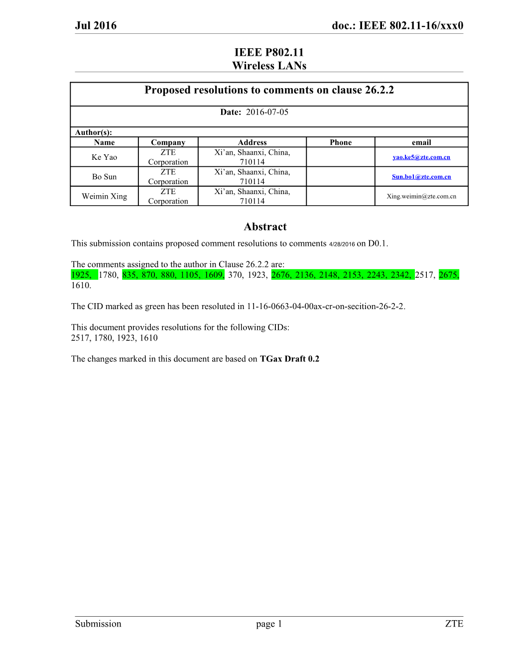 Doc.: IEEE 802.11-16/Xxx