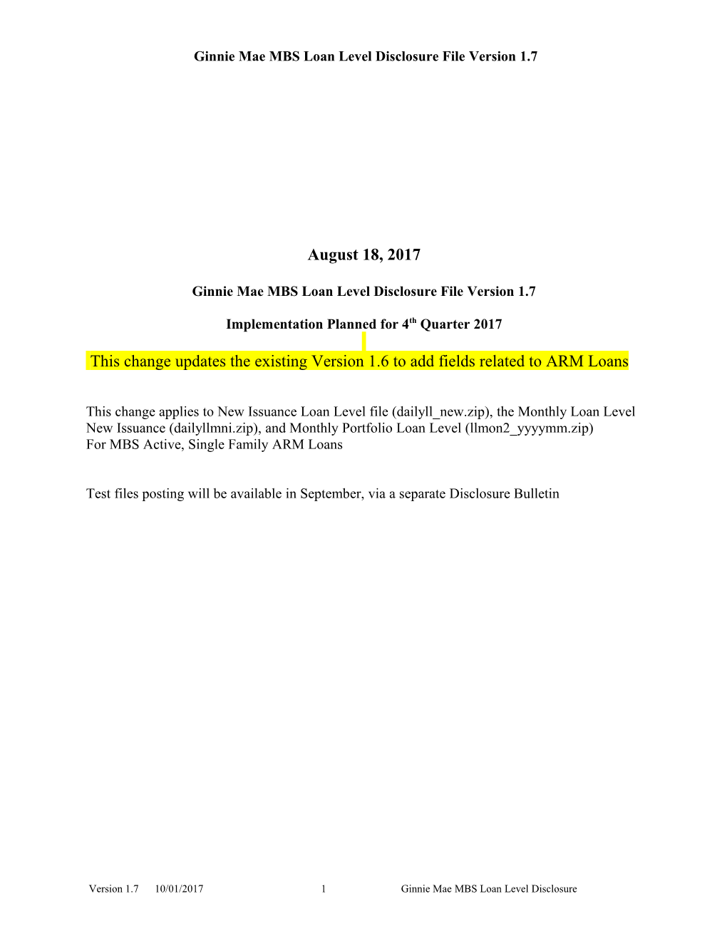 Ginnie Mae New Daily Pool Issued Tape