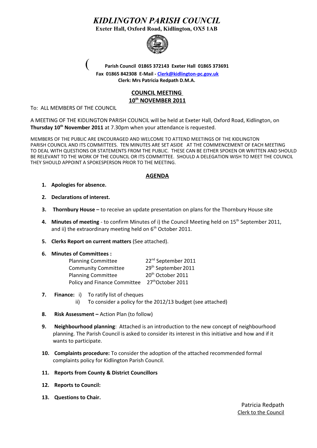 Kidlington Parish Council