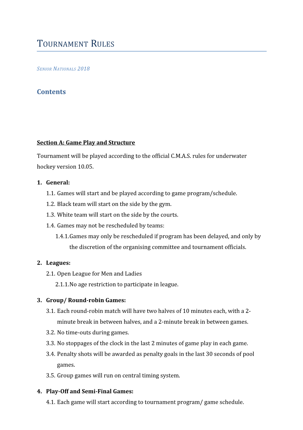 Section A: Game Play and Structure