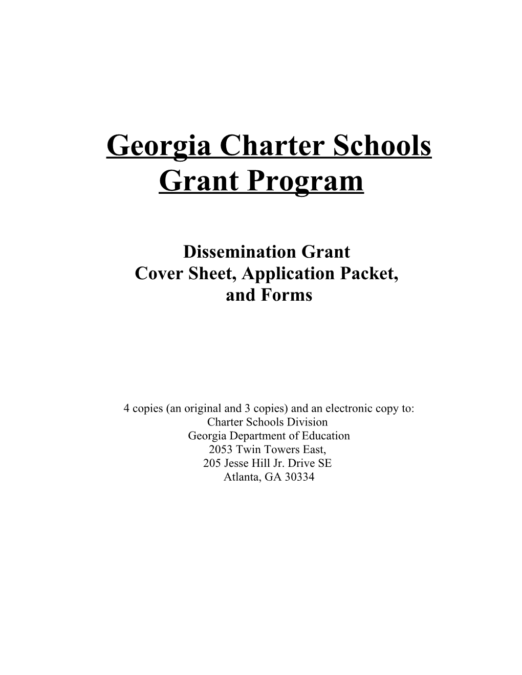 Georgia Charter Schools Grant Program