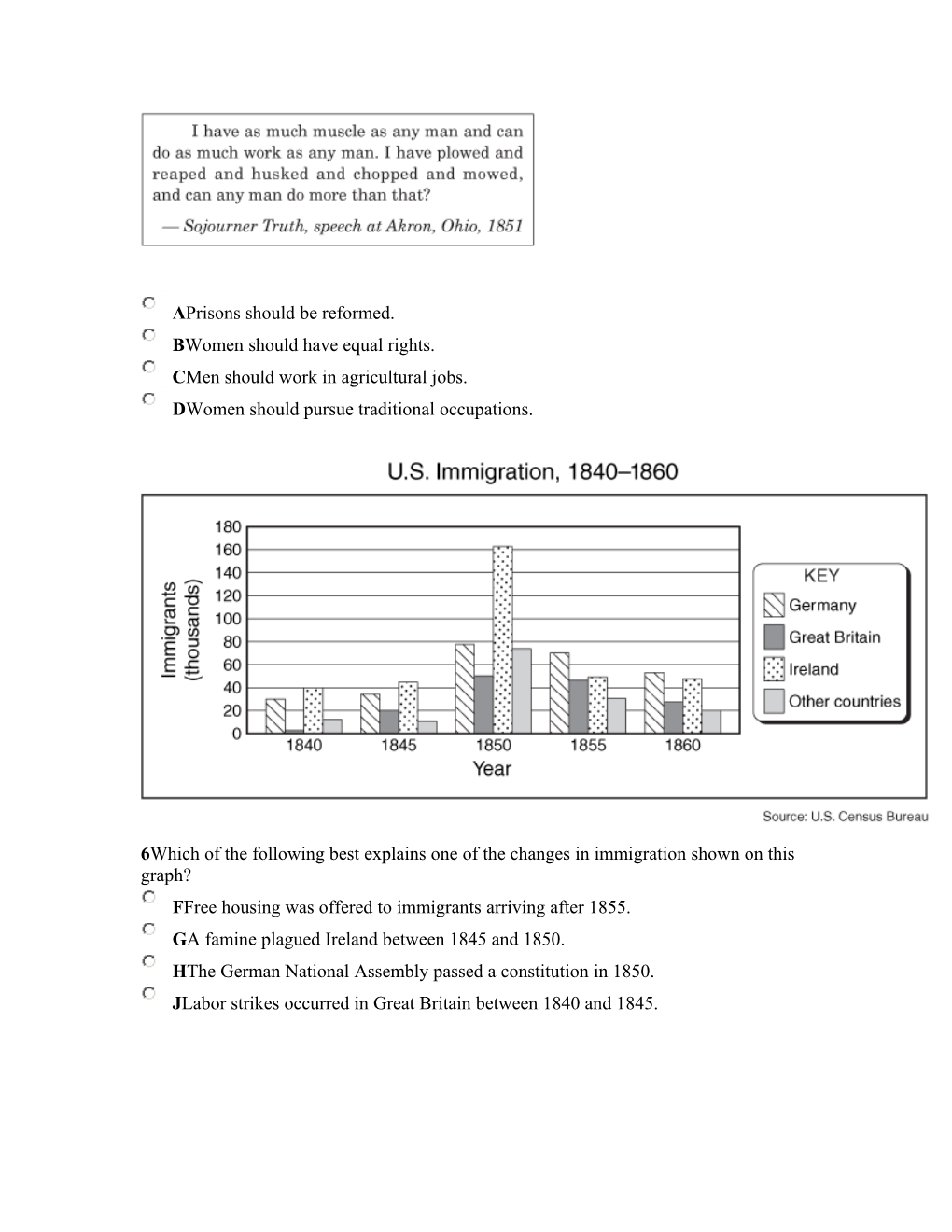 6Which of the Following Best Explains One of the Changes in Immigration Shown on This Graph?
