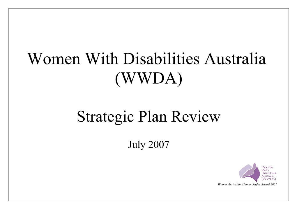 Women with Disabilities Australia (WWDA) s2