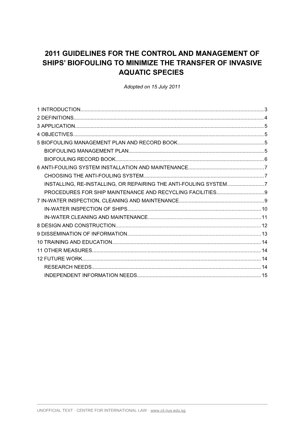 5 Biofouling Management Plan and Record Book 5