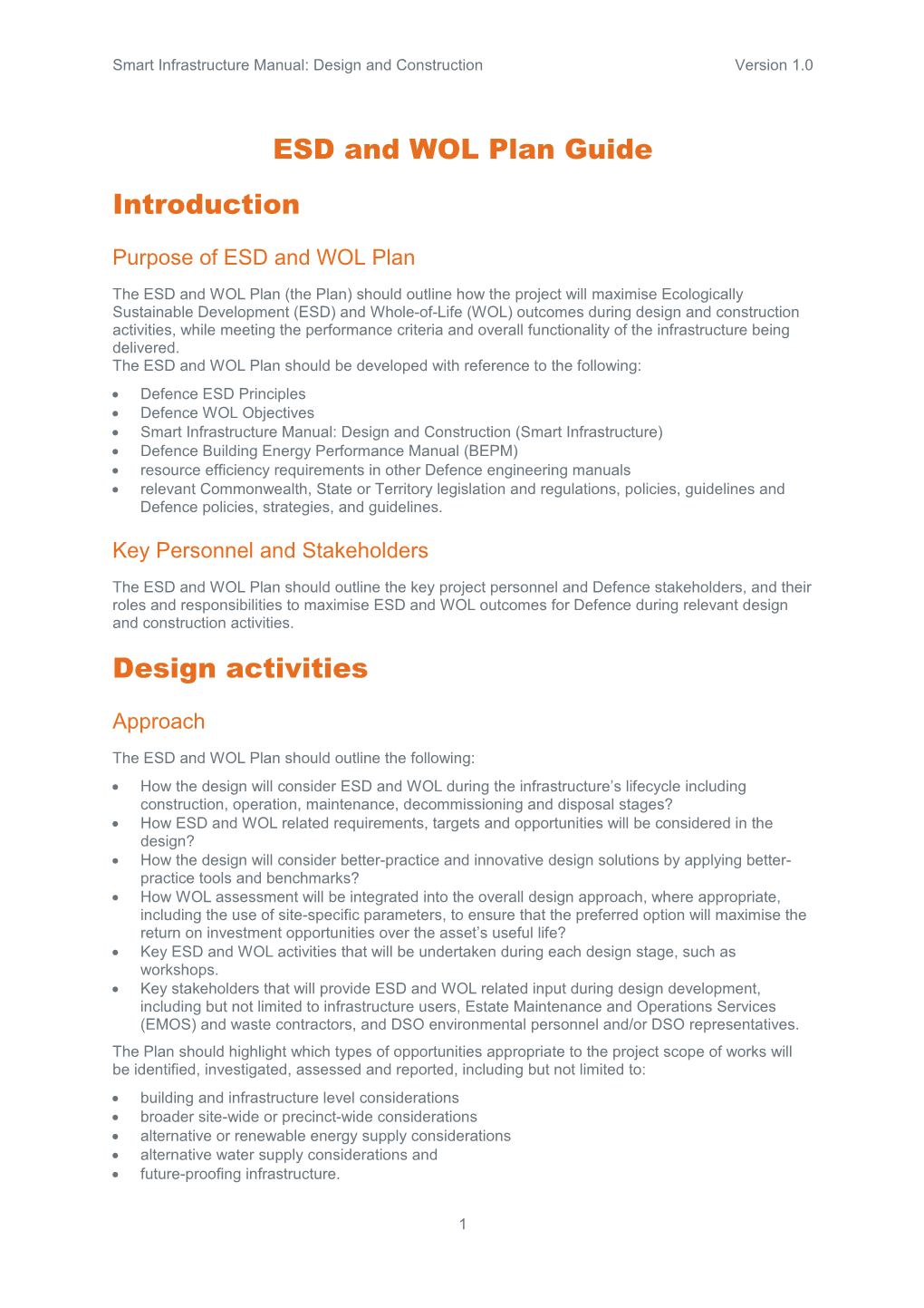 Smart Infrastructure Manual: Design and Construction Version 1.0