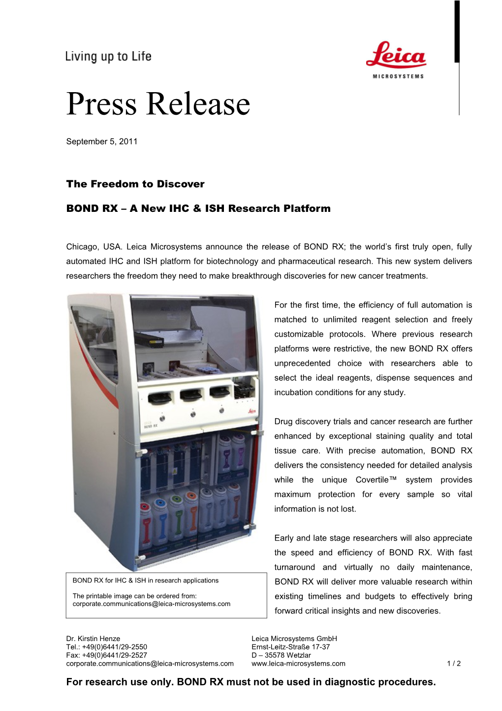 Leica Microsystems Press Release s1