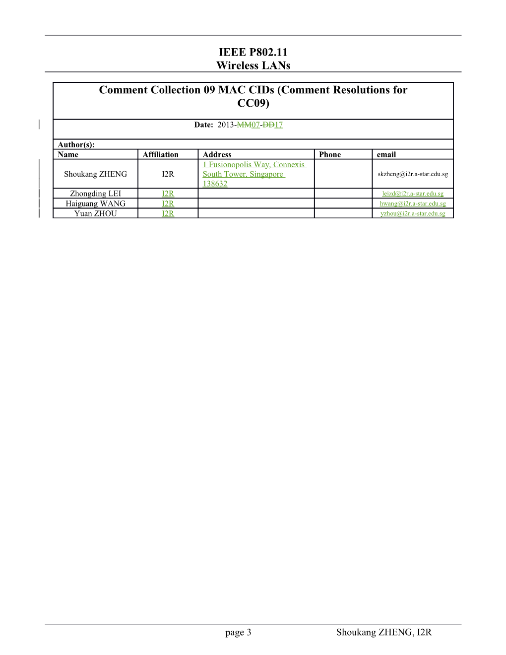 IEEE P802.11 Wireless Lans s66