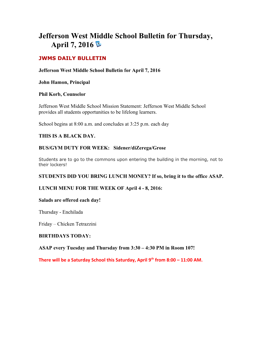 Jwms Daily Bulletin s3