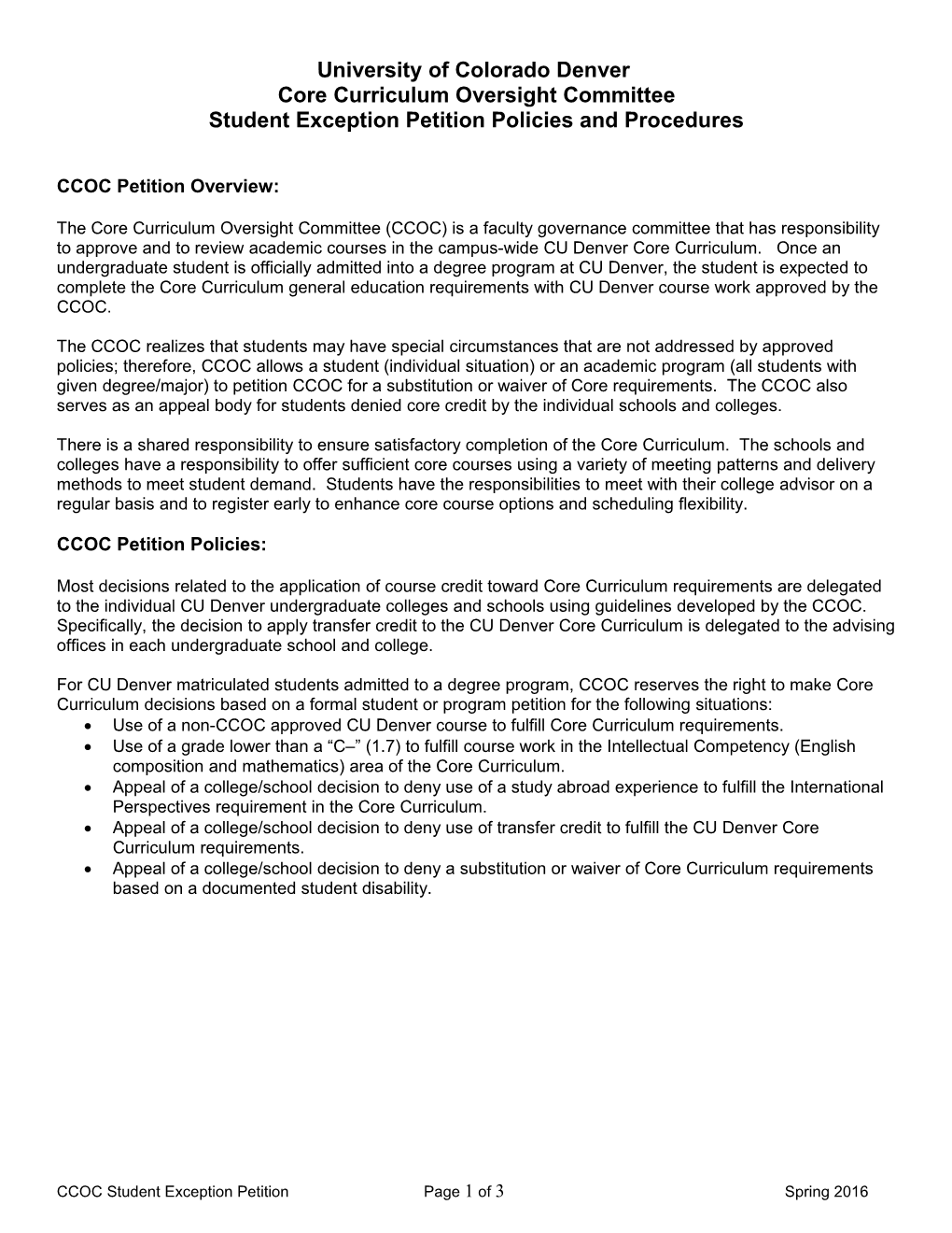 Ucdhsc Core Curriculum Oversight Committee