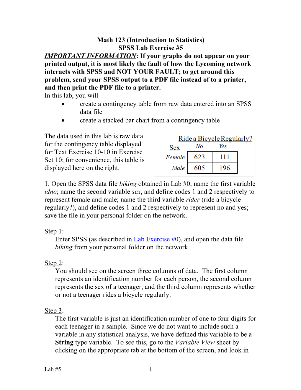 Math 123 (Introduction to Statistics)