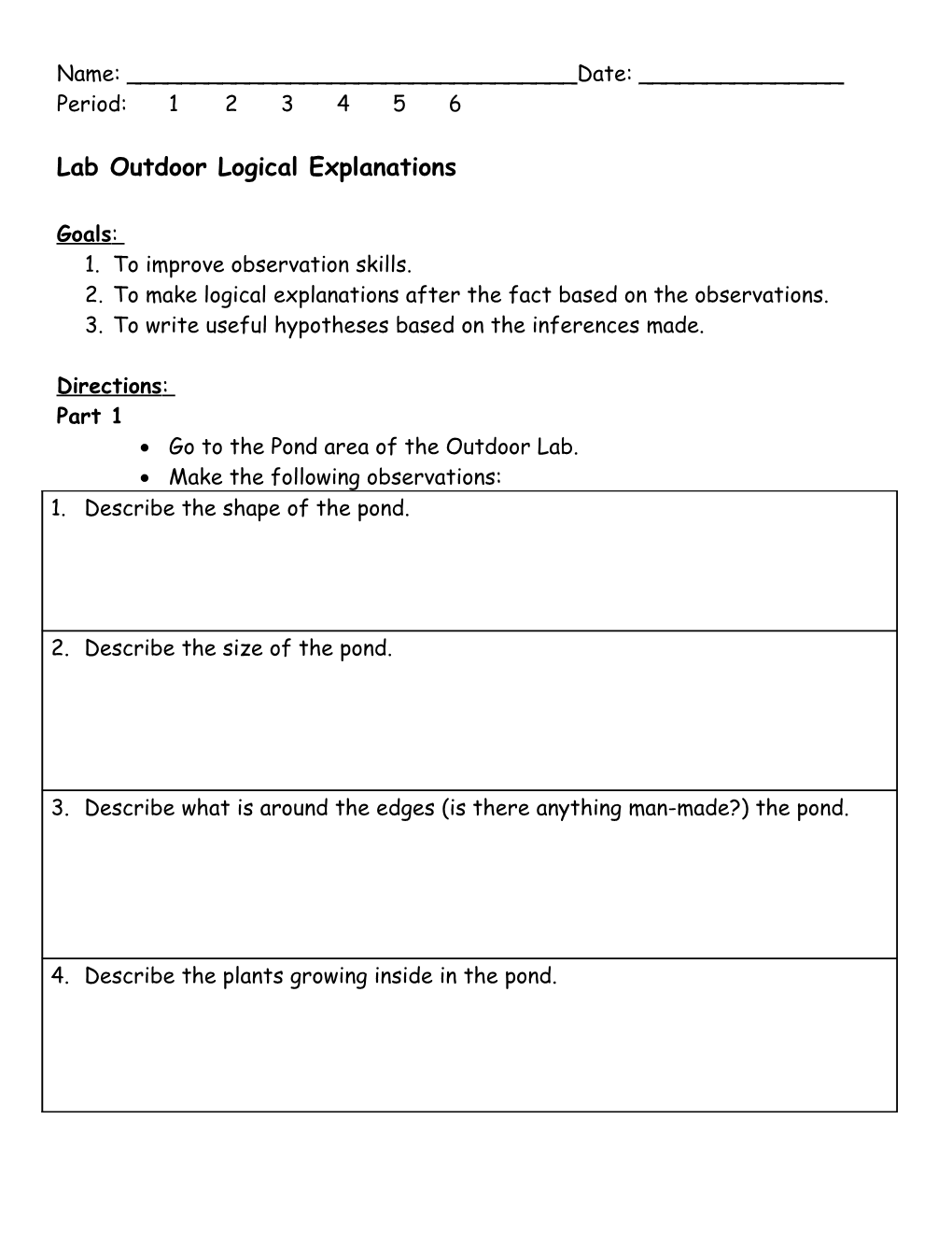 Outdoor Observation Lab