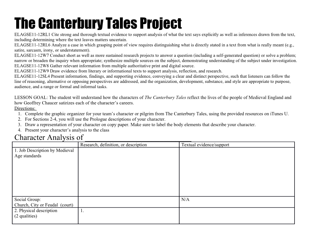 The Canterbury Tales Project