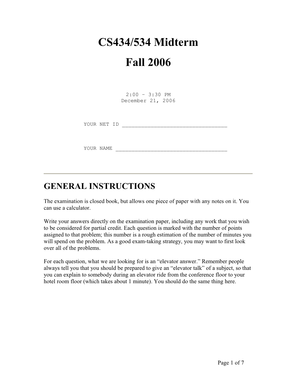 General Instructions s1