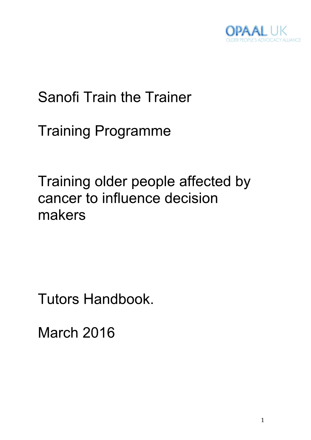 Sanofi Train the Trainer