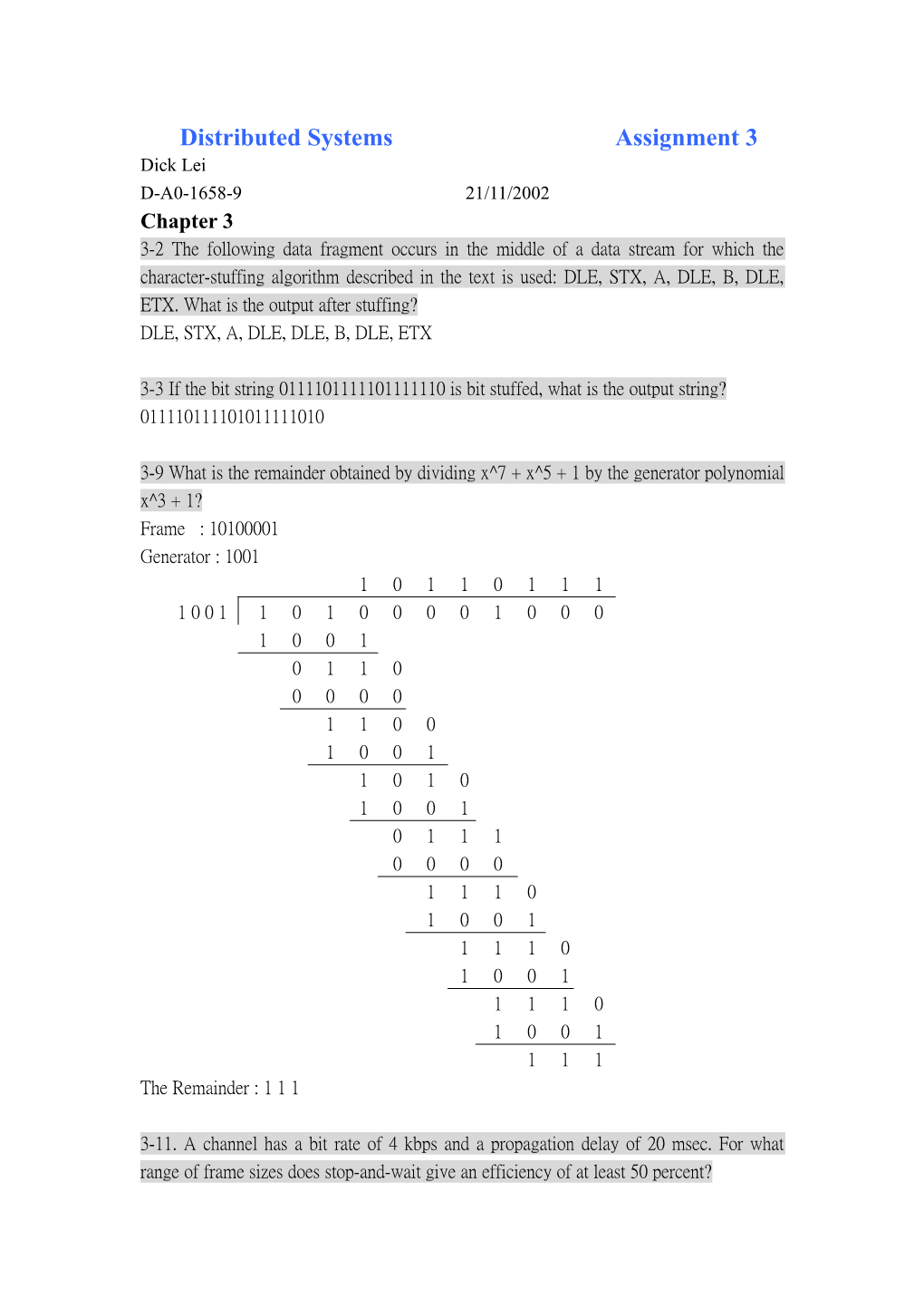 Distributed Systems Assignment 2