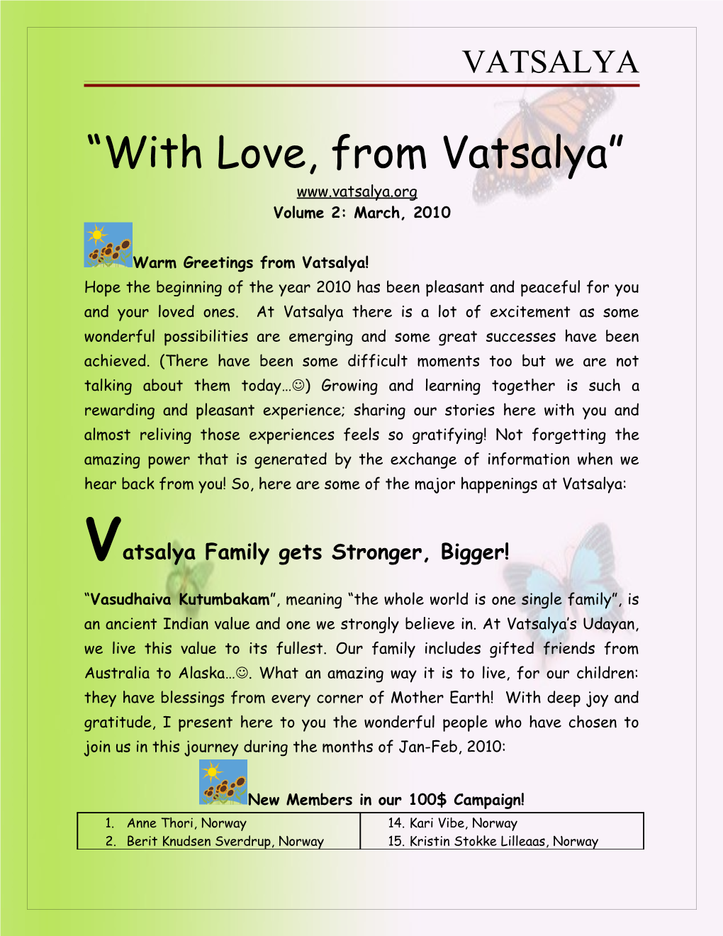 With Love, from Vatsalya