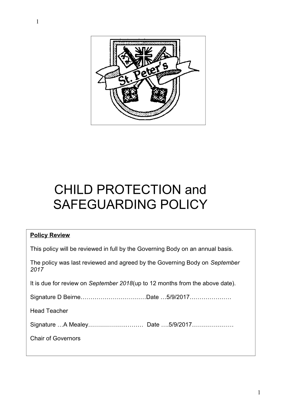 CHILD PROTECTION And