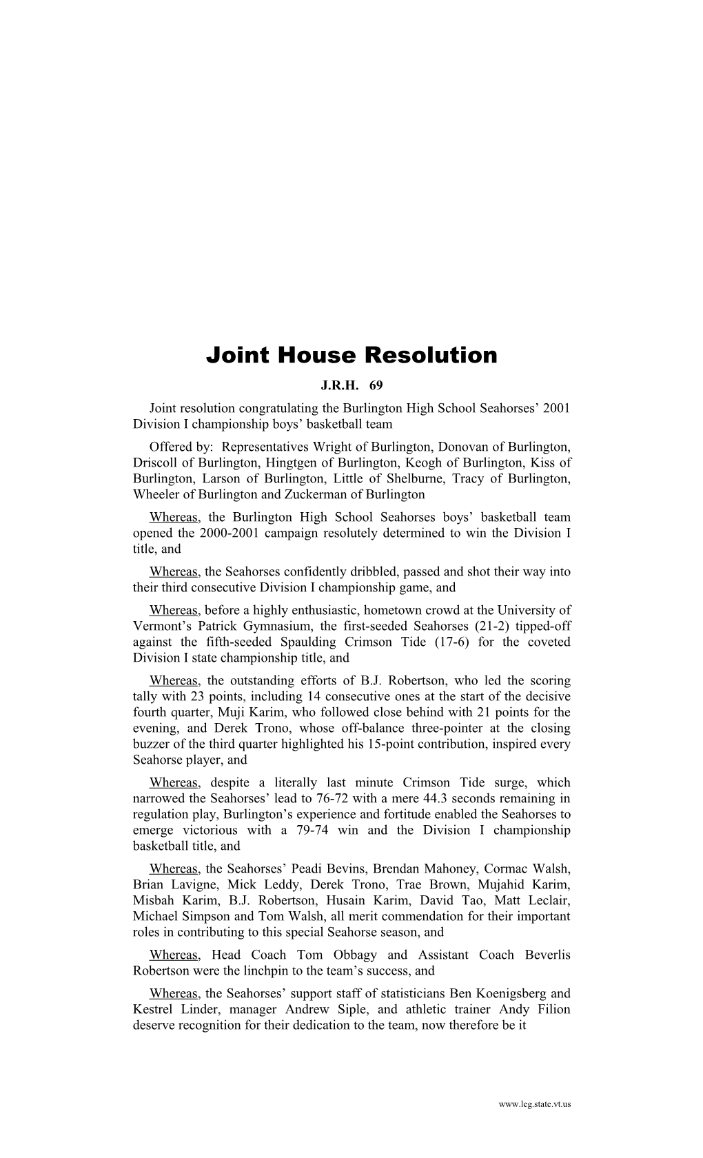 Joint House Resolution s1