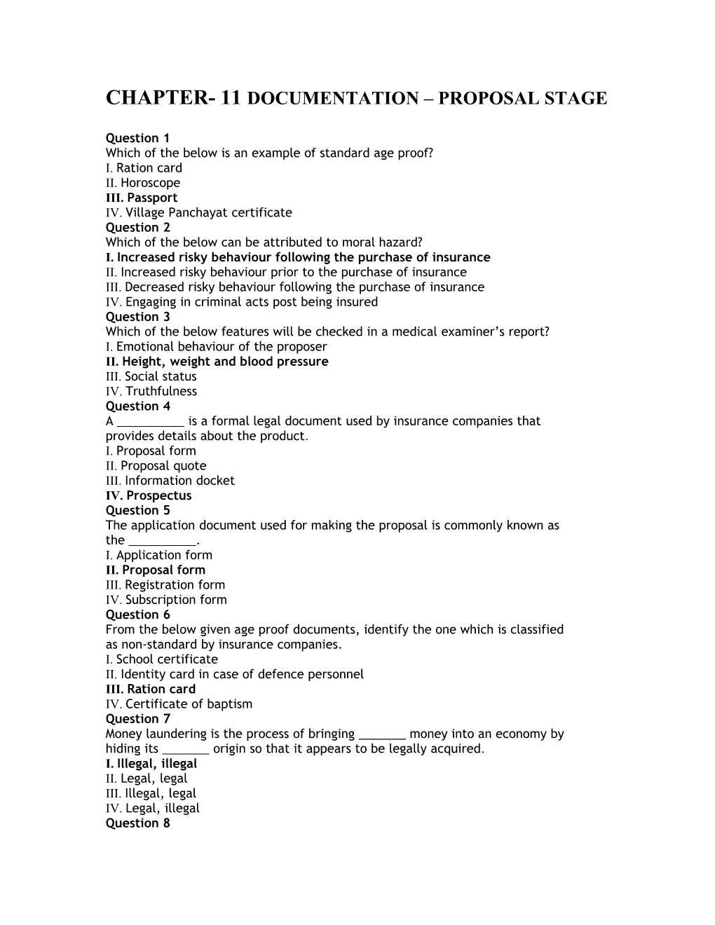 Chapter- 11 Documentation Proposal Stage